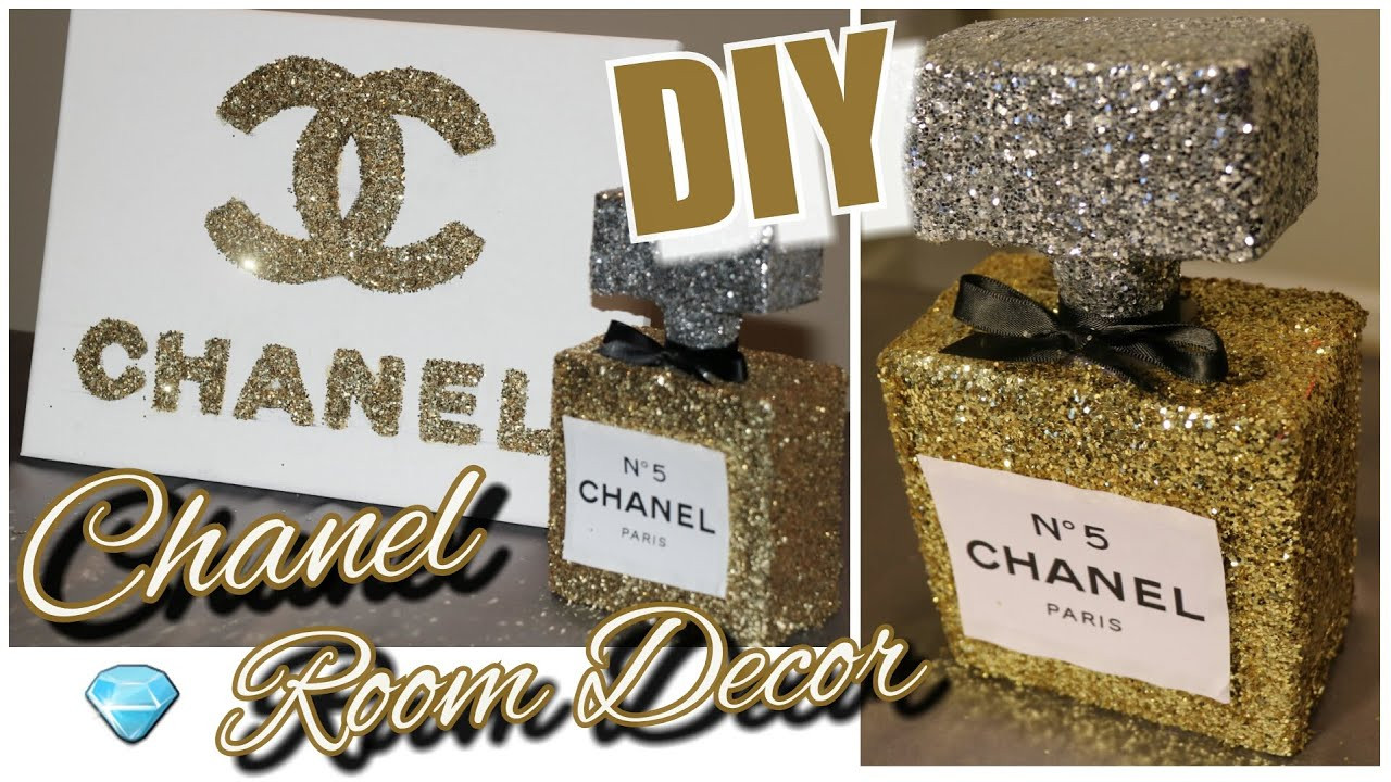 DIY Chanel Room Decor
 DIY Chanel Perfume Bottle Room Decor & Chanel Canvas Wall