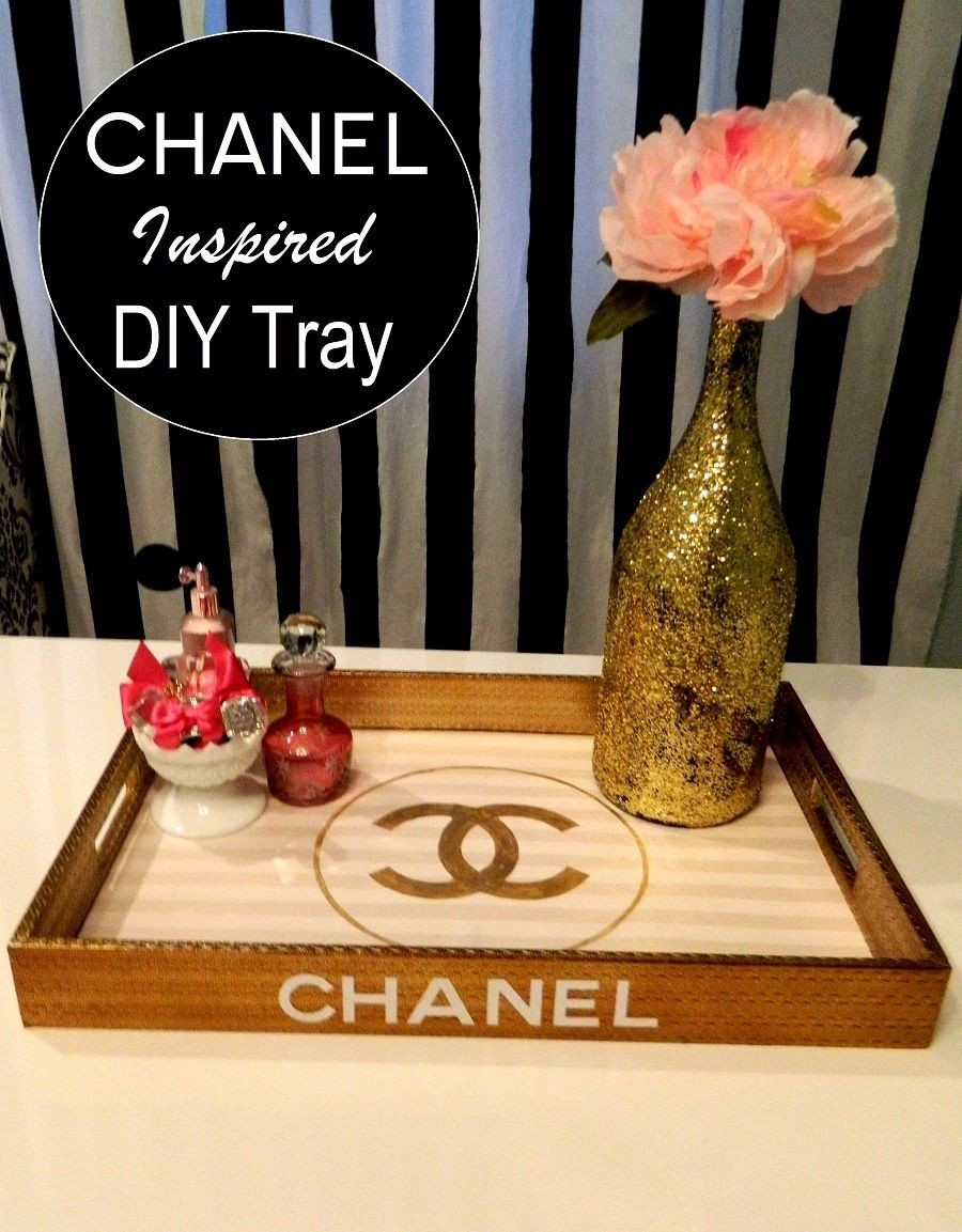 DIY Chanel Room Decor
 DIY Chanel inspired organizer tray Home office White and
