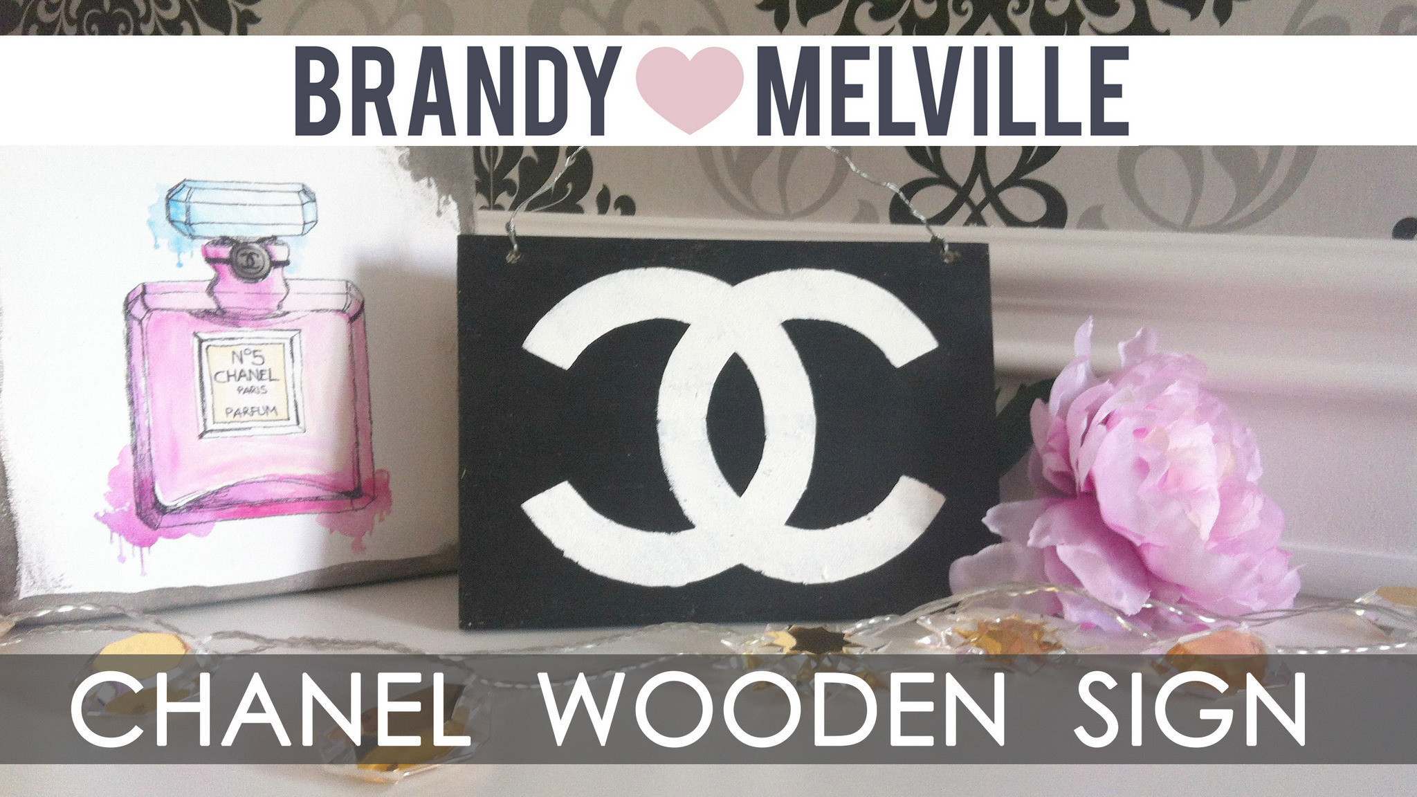 DIY Chanel Room Decor
 Diy Room Decor Brandy Melville Inspired Chanel Wooden
