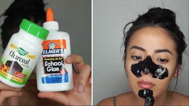 DIY Charcoal Mask Glue
 Beauty blogger creates DIY face mask out of charcoal and GLUE