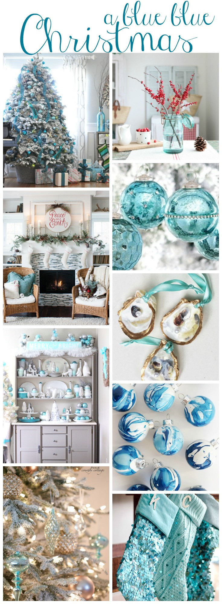 DIY Christmas Decorations Pinterest
 A Blue Blue Christmas Style Series