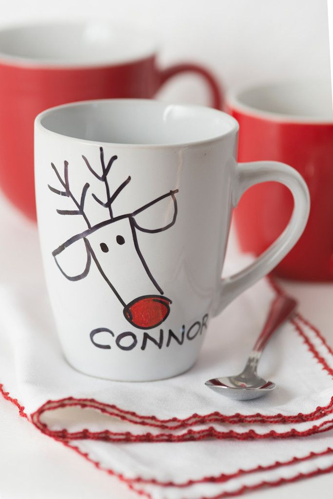 DIY Christmas Mug
 Make a personal bud friendly Christmas sharpie mug as a