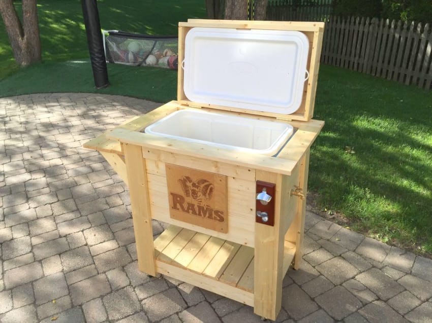DIY Cooler Box Plans
 He Turns This Garage Sale Cooler Into The Perfect Backyard