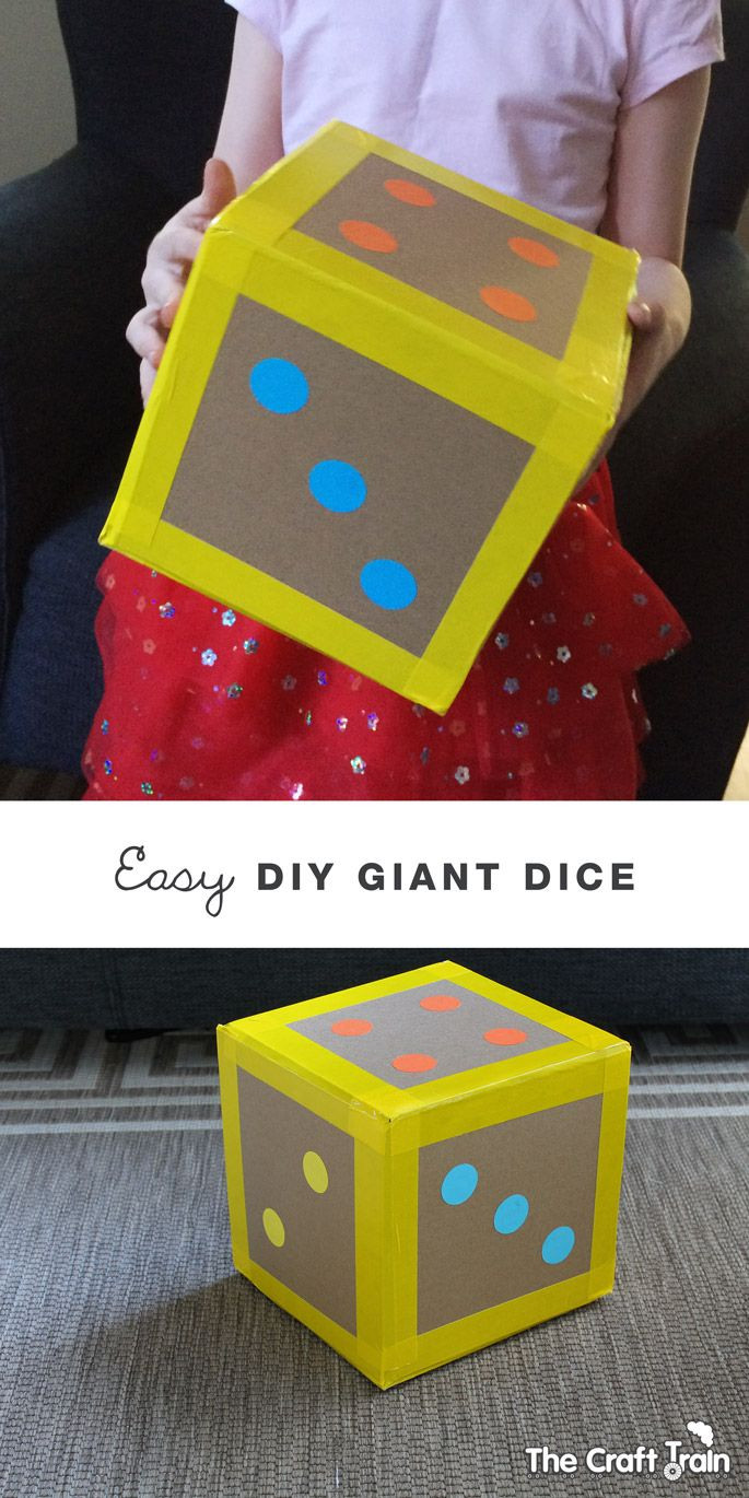 DIY Dice Box
 Easy DIY Giant Dice Math for Kids