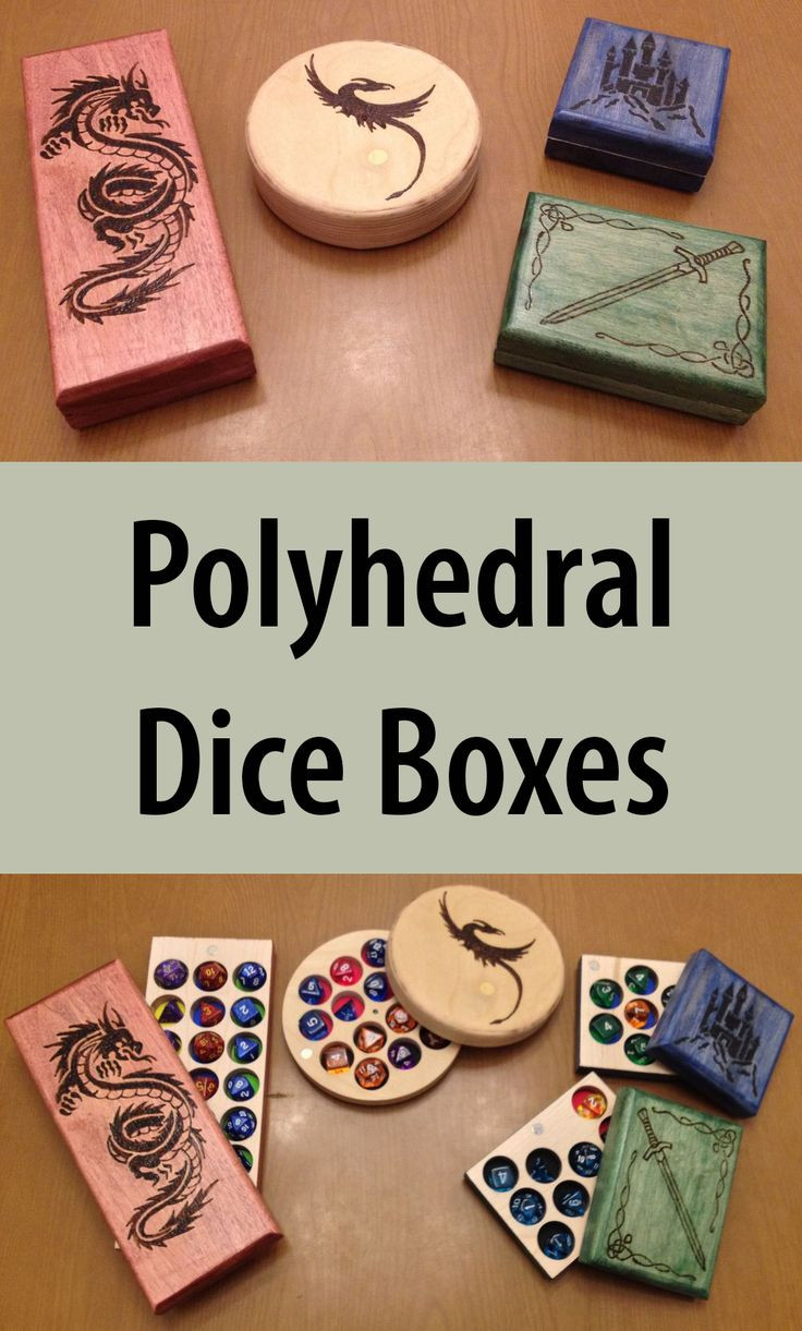 DIY Dice Box
 Polyhedral Dice Boxes Woodworking
