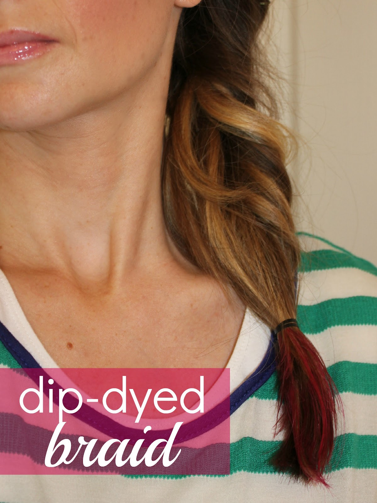 DIY Dip Dye Hair
 blushing basics DIY Dip Dyed Hair