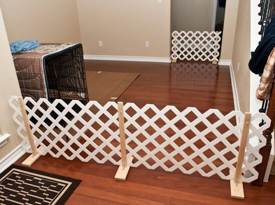DIY Dog Gates Indoor
 DIY Lattice Pet Gate petdiys dogs