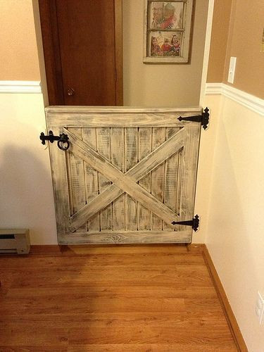 DIY Dog Gates Indoor
 Homemade Baby Dog gate full size door for the laundry