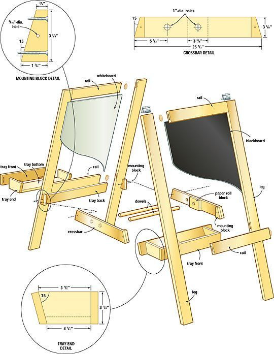 DIY Easel Plans
 Build a perfect easel for children