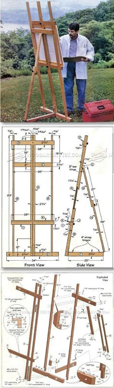 DIY Easel Plans
 Making a very large DIY easel plans of an artists easel An