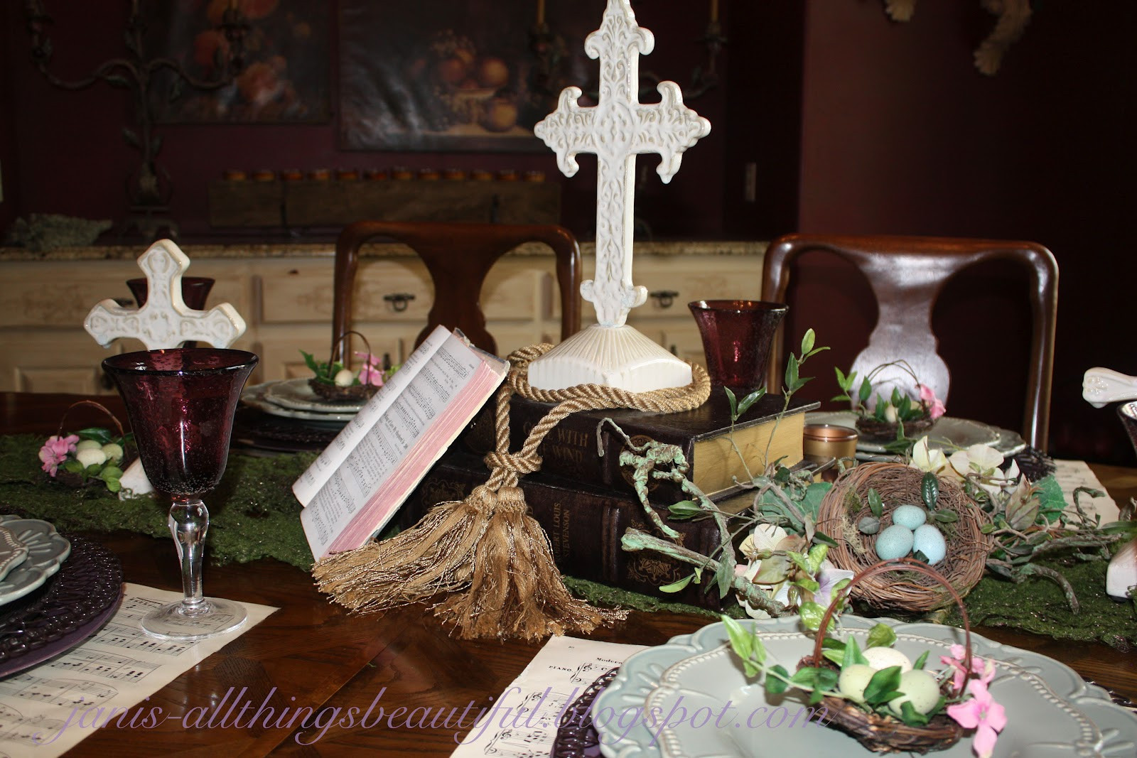 DIY Easter Christian Table Decorations
 michelle paige blogs Christian Easter Decor