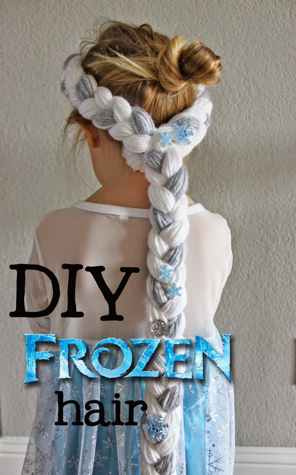 DIY Elsa Hair
 a little of this a little of that DIY Frozen Hair