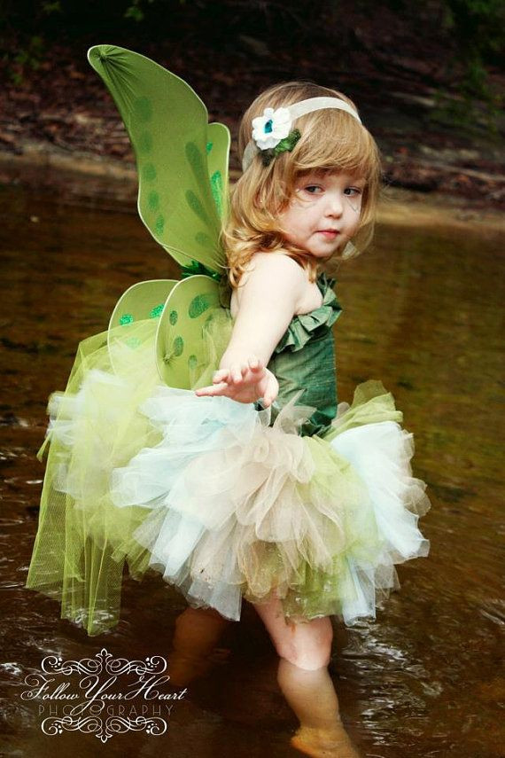 DIY Fairy Costumes For Kids
 Toddler girls fairy costume by bellabuttonsbowtique on