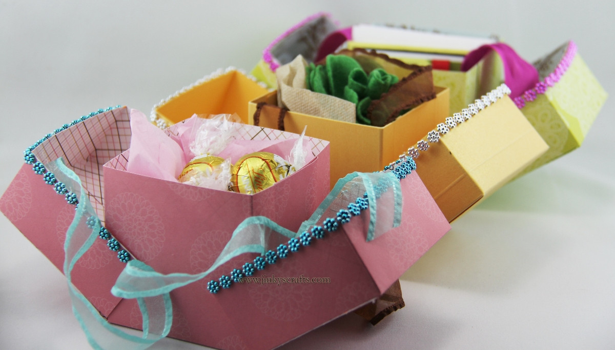 DIY Favor Box
 Jinky s Crafts & Designs DIY Cube Favor Boxes