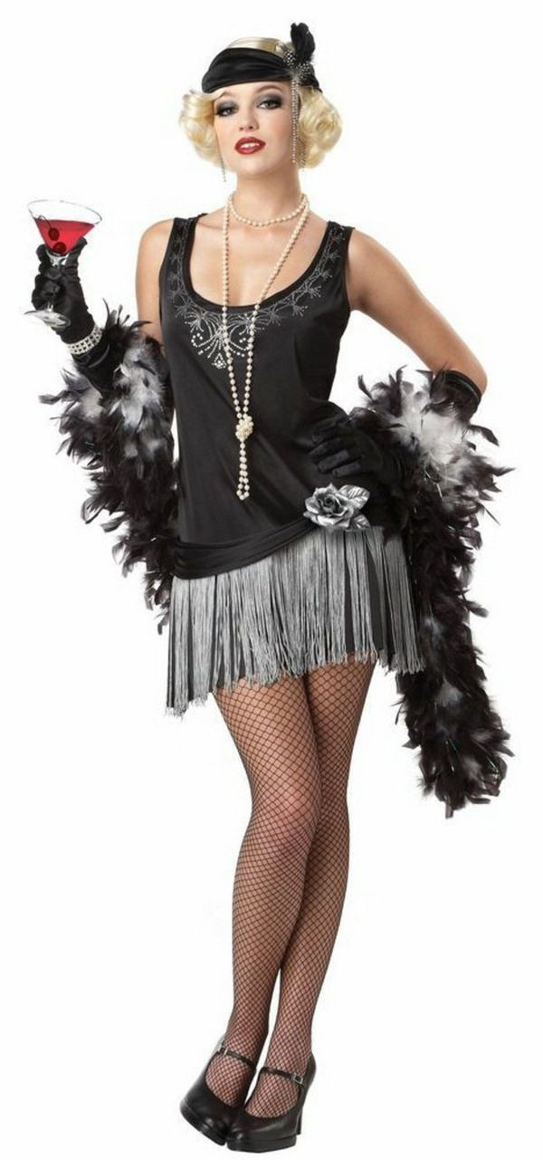 DIY Flapper Girl Costume
 Carnival costumes diy ideas woman costume twenties fashion