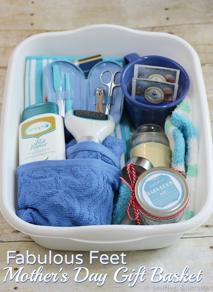 Diy Gift Basket Ideas For Mom
 Mother s Day Gift Basket with DIY Foot Soak