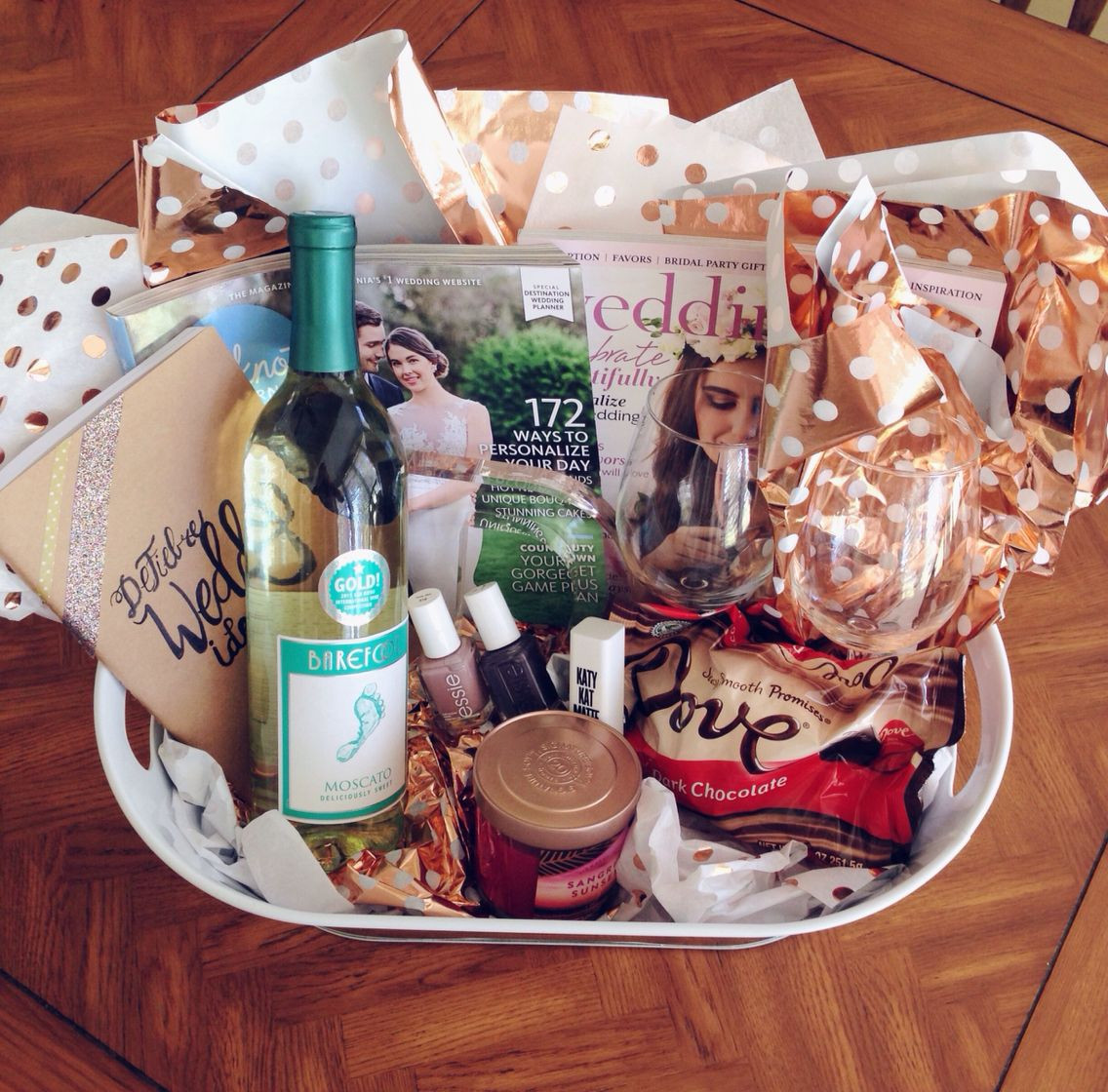 DIY Gift Baskets For Her
 Engagement Gift Basket Survival Kit Everything your