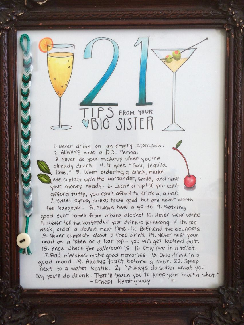 DIY Gift Ideas For Sister
 21st birthday homemade t for little sister