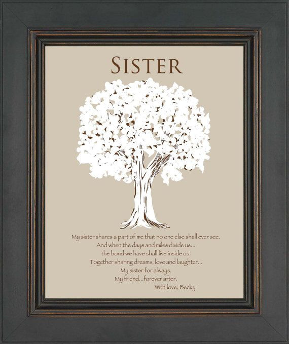 DIY Gift Ideas For Sister
 SISTER Gift Personalized Gift for Sister by