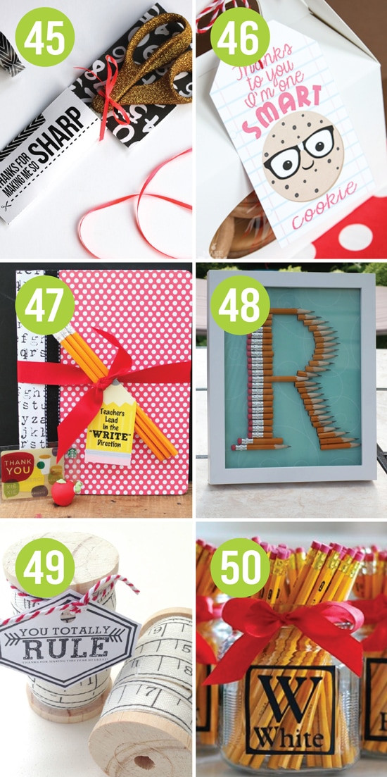 DIY Gifts For Teachers
 101 Quick and Easy Teacher Appreciation Ideas