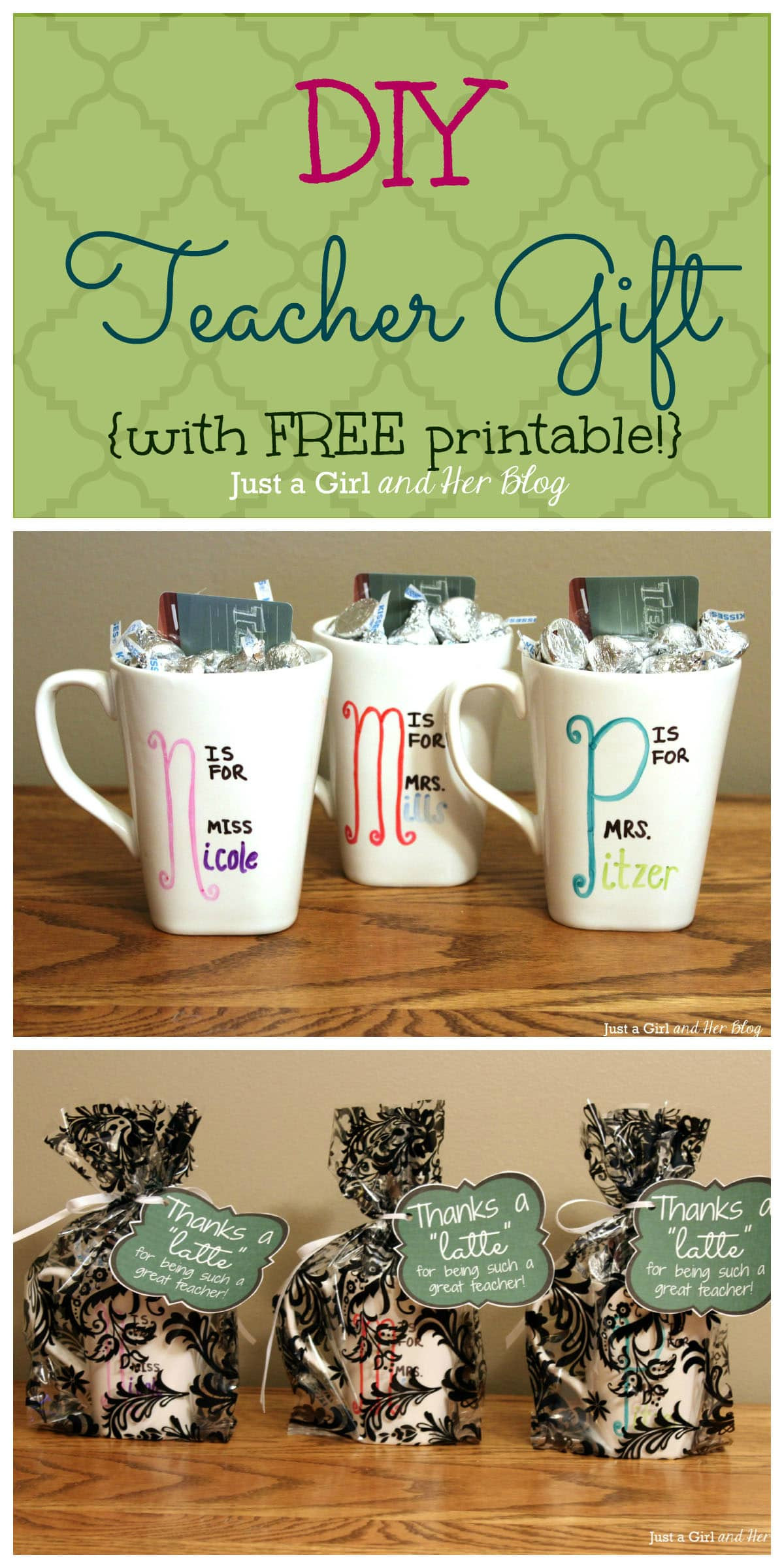 DIY Gifts For Teachers
 DIY Teacher Gift with FREE Printable