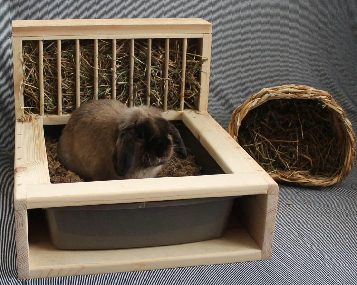 DIY Guinea Pig Hay Rack
 Bunny Rabbit Hay Feeder and Litter Box