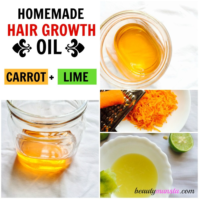 DIY Hair Growth
 Carrot & Lime Homemade Hair Oil Recipe for Hair Growth