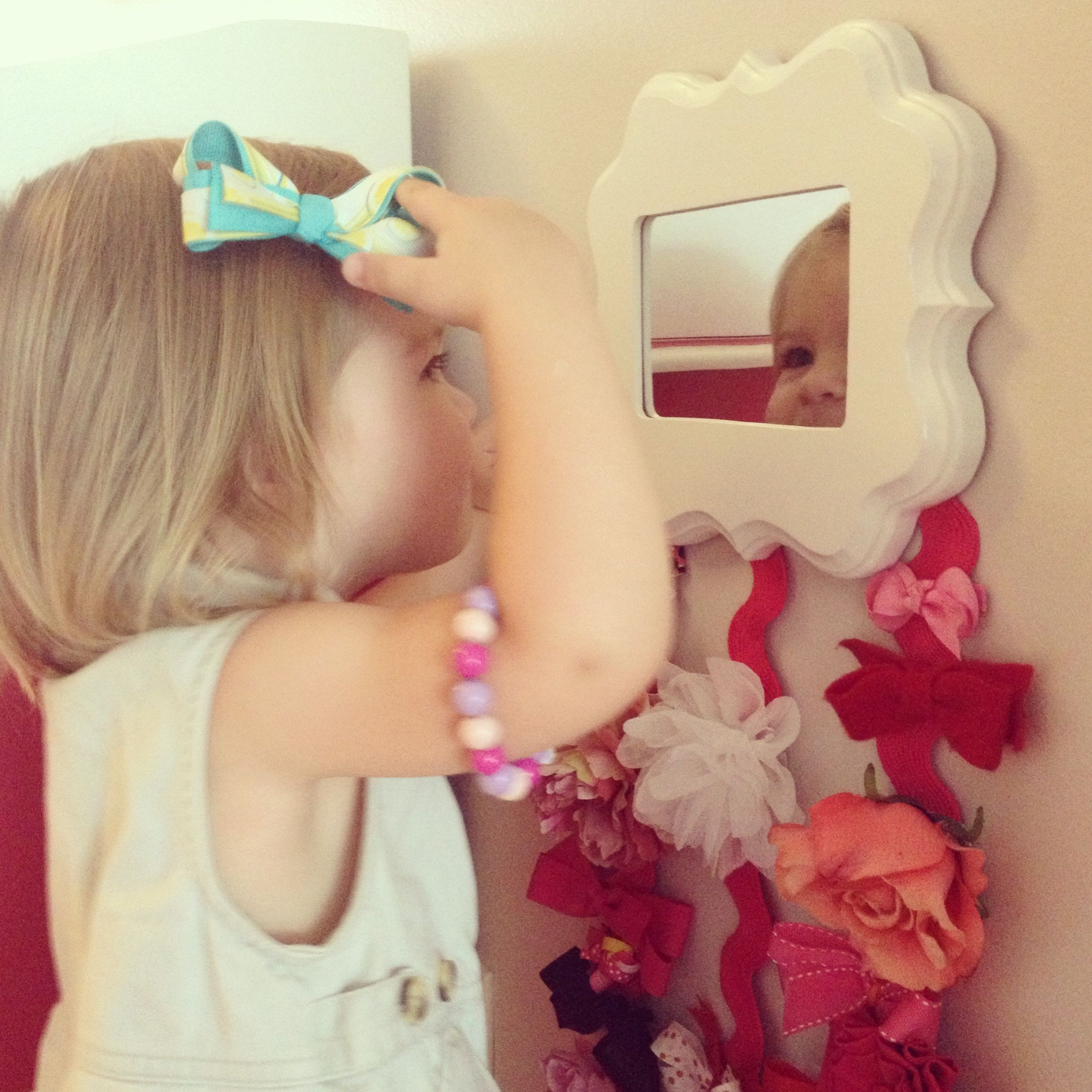 DIY Hairbow Holder
 DIY Mirror and Hair Bow Holder Featured Craftaholics