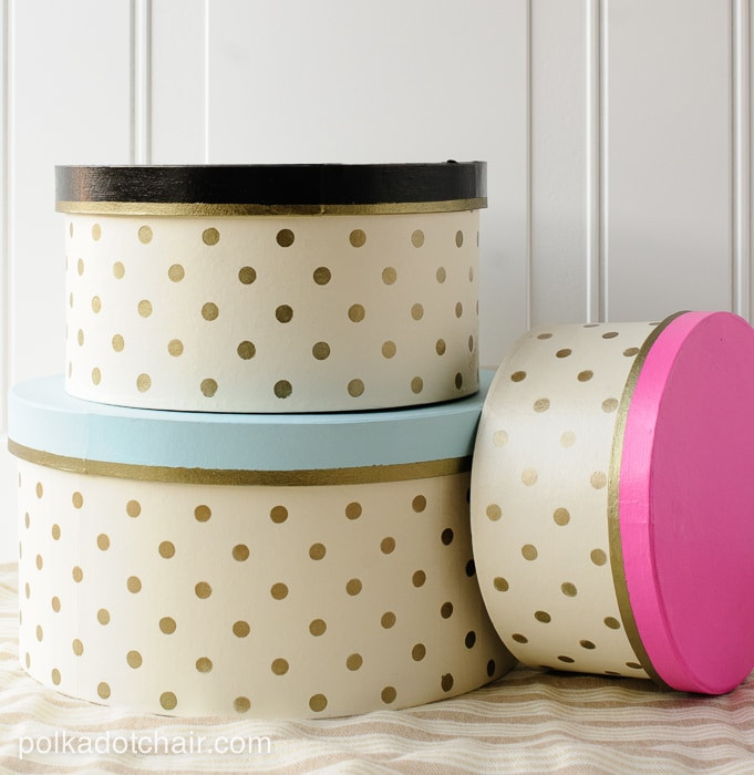 DIY Hat Boxes
 How to decorate hat boxes Polka Dot Hat box tutorial