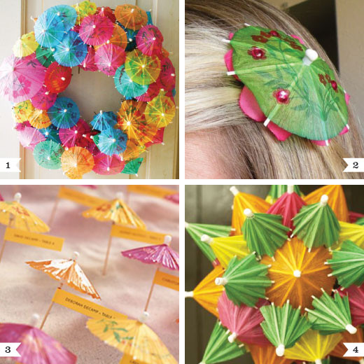 DIY Hawaiian Party Decorations
 DIY party parasol ideas