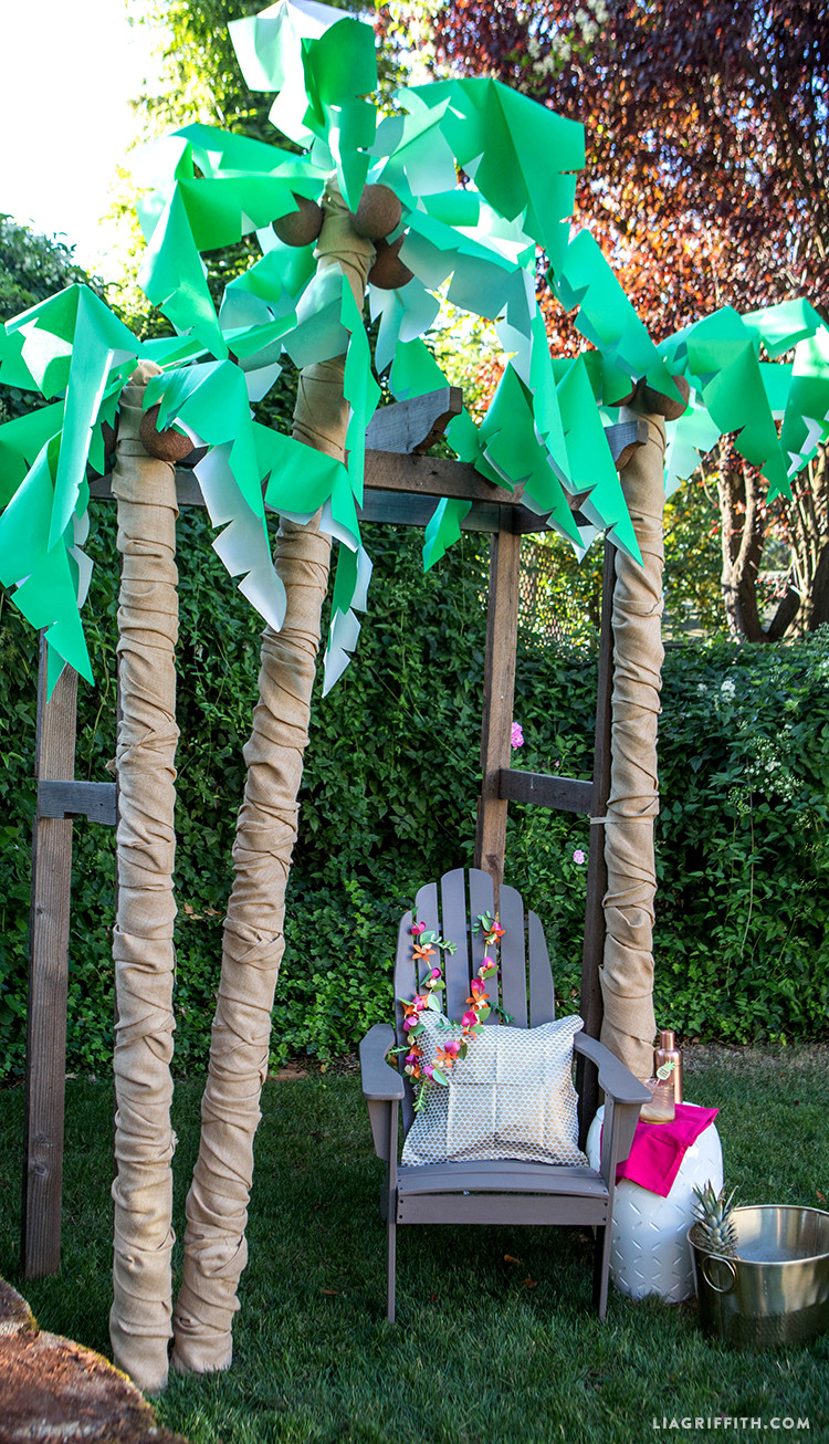 DIY Hawaiian Party Decorations
 DIY Palm Tree Party Decor Lia Griffith