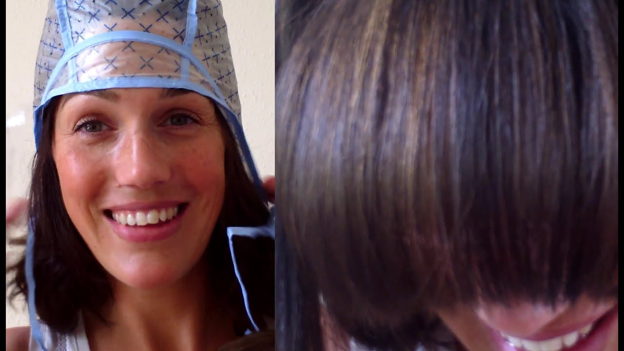 DIY Highlight Hair
 DIY HIGHLIGHTS with a CAP at HOME Vintagious Vlogs