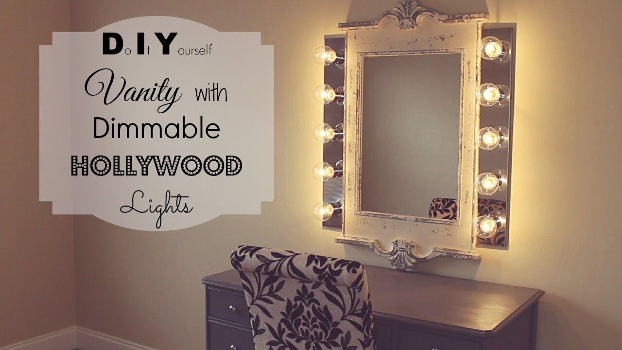 DIY Hollywood Mirror
 DIY Vanity with Dimmable Hollywood Lights