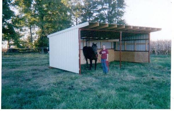 DIY Horse Barn Kit
 Portable Barn Open Shelter Frame 22 pole barn kit run in