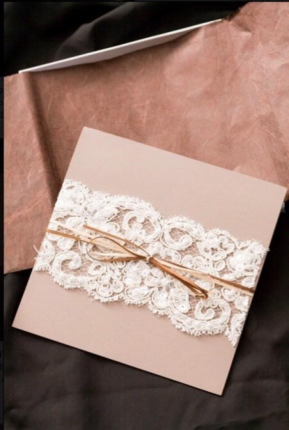 DIY Invites Wedding
 DIY Lace Wedding Invitation ♥ Cheap Wedding Invitation