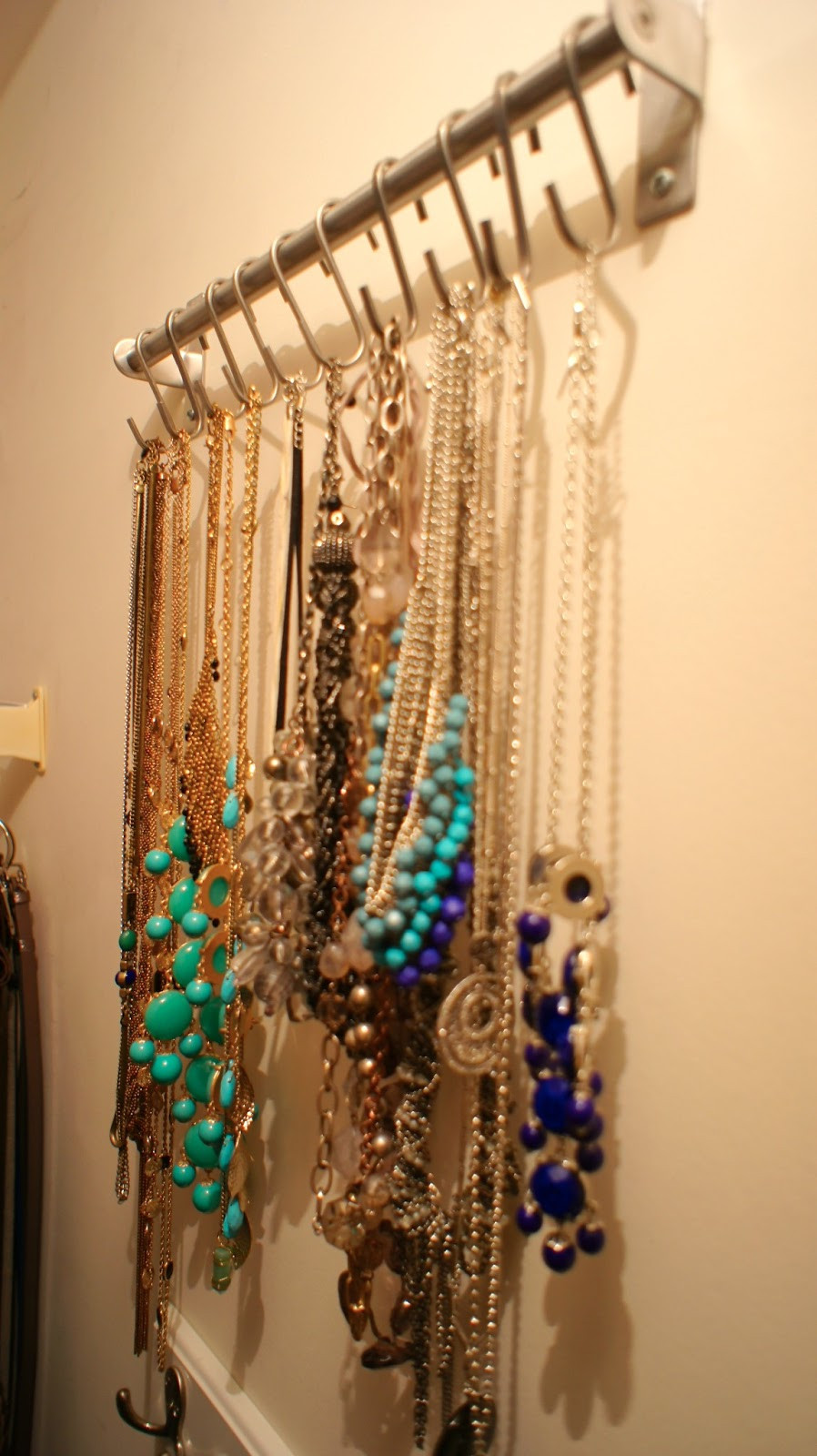 DIY Jewelry Rack
 Food Fashion Home Necklace Organizer System
