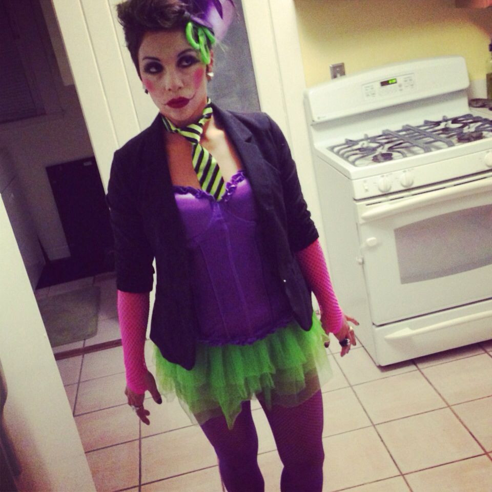 DIY Joker Costume Female
 Girl joker costume