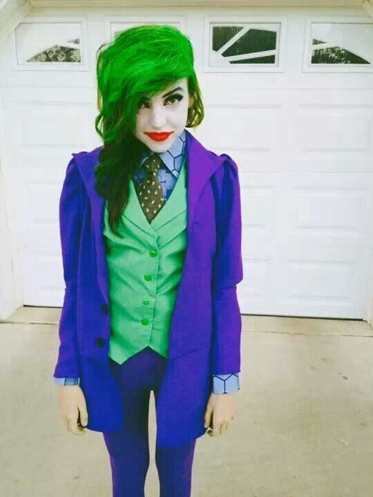 DIY Joker Costume Female
 Cosplay Jokers and Hair on Pinterest