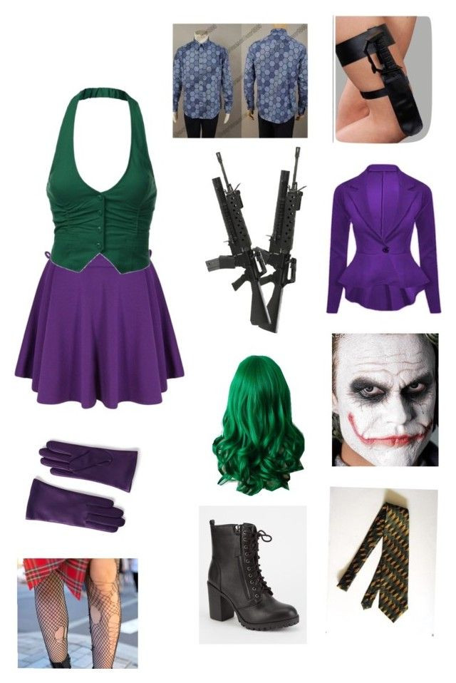 DIY Joker Costume Female
 Female The Joker Costume Idea for Halloween
