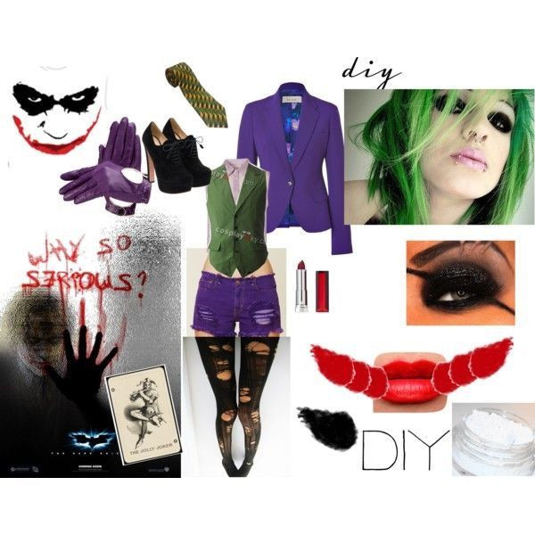 DIY Joker Costume Female
 Female joker costume
