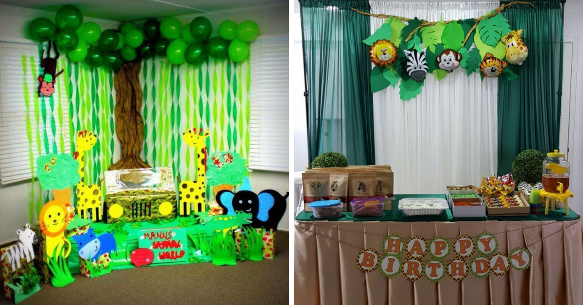 DIY Jungle Theme Decorations
 DIY Decoration Ideas For 6 Popular Birthday Themes BigFday