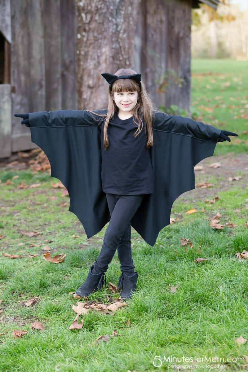 DIY Kids Bat Costume
 Wordless Wednesday Bat Costume 5 Minutes for Mom