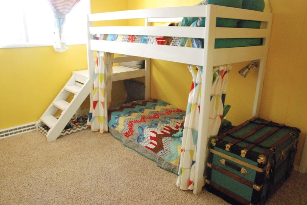 DIY Kids Bunk Bed
 DIY Kids Loft Bunk Bed with Stairs