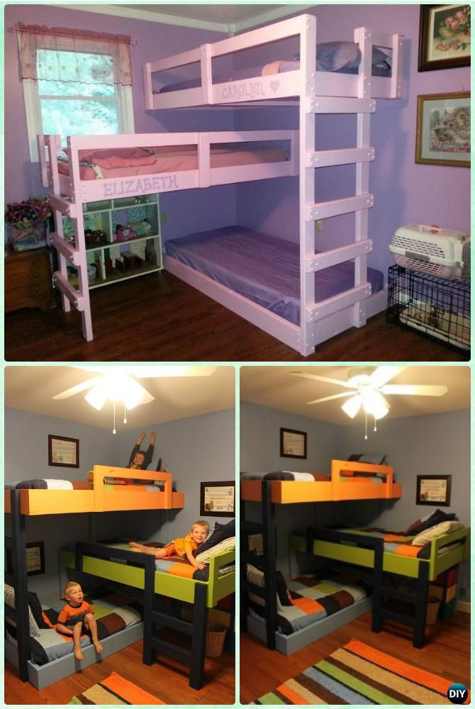 DIY Kids Bunk Bed
 DIY Kids Bunk Bed Free Plans [Picture Instructions