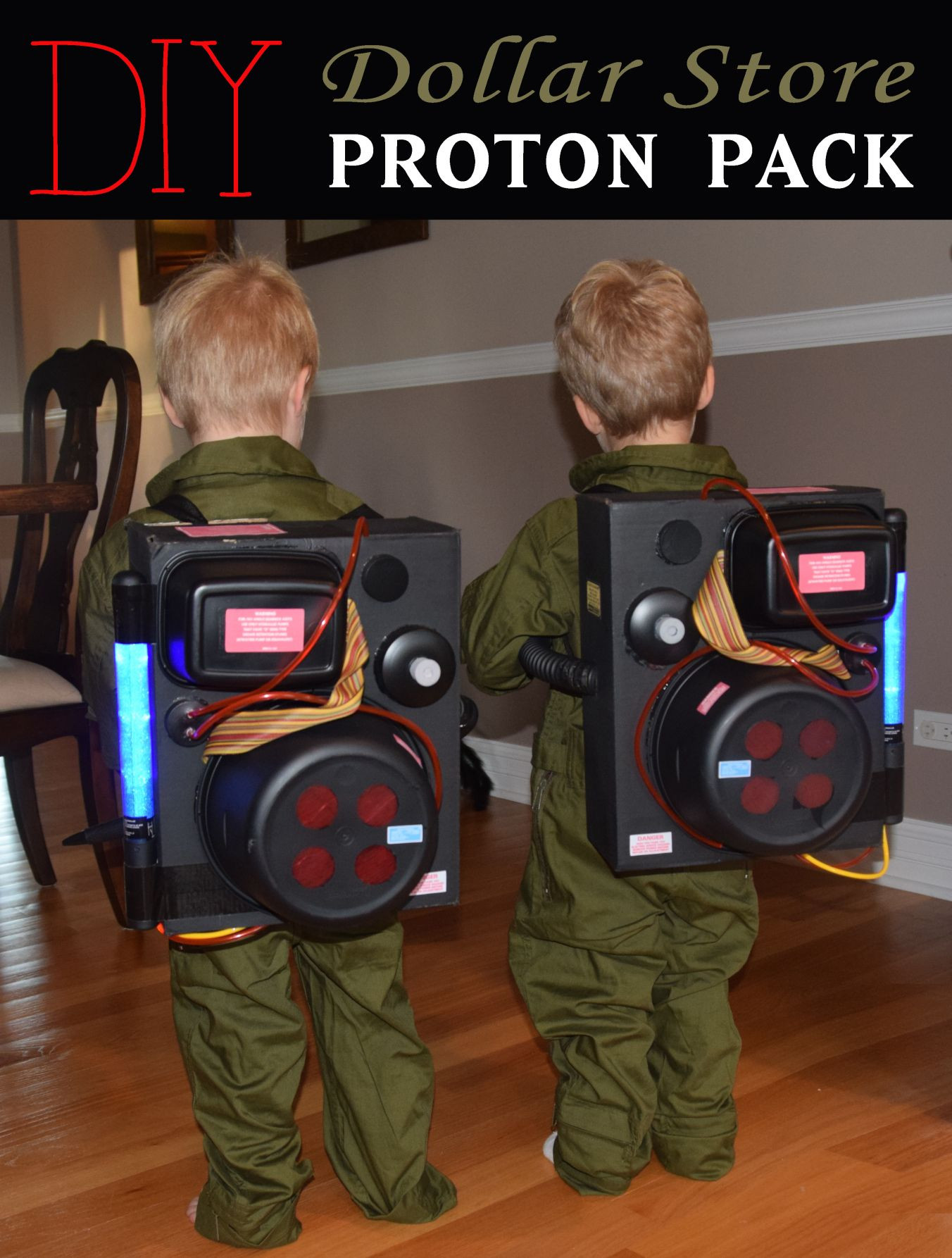 DIY Kids Ghostbuster Costume
 DIY Dollar Store Proton Pack
