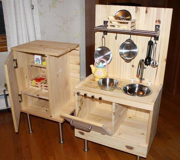 DIY Kids Play Kitchen
 25 Ideas Recycling Furniture for DIY Kids Play Kitchen Designs