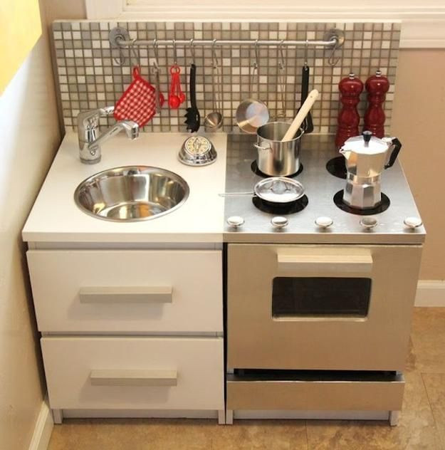 DIY Kids Play Kitchen
 25 Ideas Recycling Furniture for DIY Kids Play Kitchen