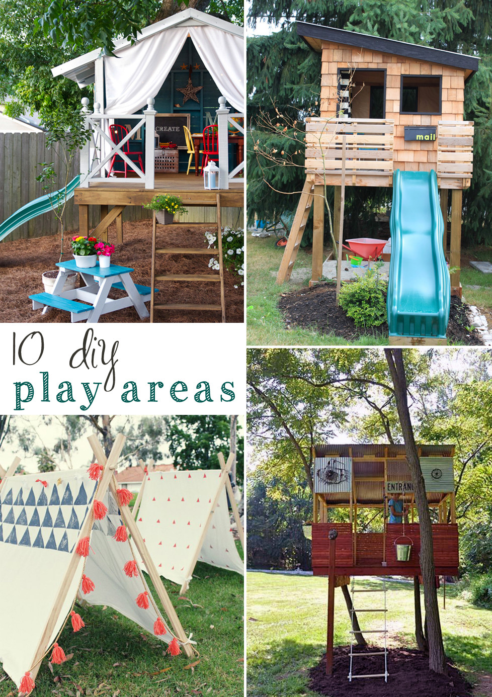 DIY Kids Playset
 10 DIY outdoor playsets — Tag & Tibby Design