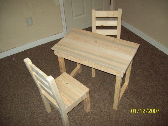 Diy Kids Table And Chairs
 Kids childs table and chair set Unfinished furniture