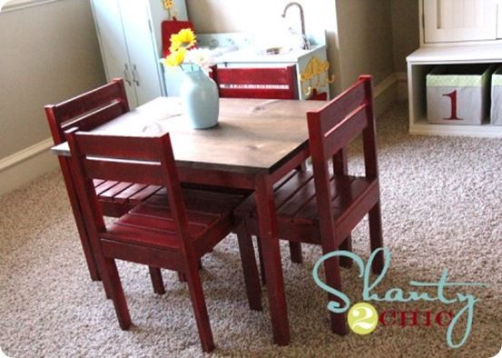 Diy Kids Table And Chairs
 Children’s Play Table and Chairs